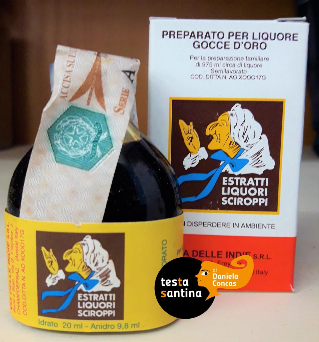 PREPARATO PER LIQUORE GOCCE D'ORO 20ML Via delle Indie             12/ct