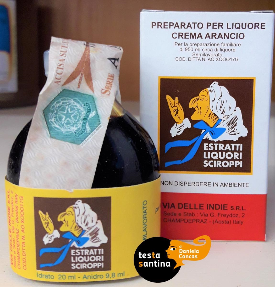 PREPARATO PER LIQUORE CREMA ARANCIO 20ML Via delle Indie