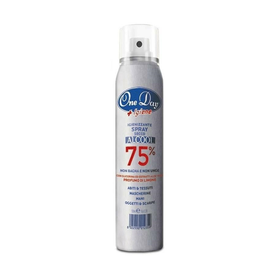 IGIENIZ.SPRAY SECCO ALCOOL 75% 100ML ONE DAY                       12/ct