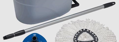 ROTOMOP Vileda manico fascia nera ULTRASPIN PRO in 2pezzi