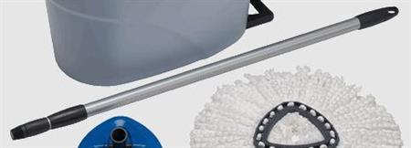 ROTOMOP Vileda manico fascia nera ULTRASPIN PRO in 2pezzi