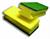 SPUGNA+ABR.SHAPE85 VERDE SAGOMATA 10pz 15x7h4,5cm Arix PRO          6/ct