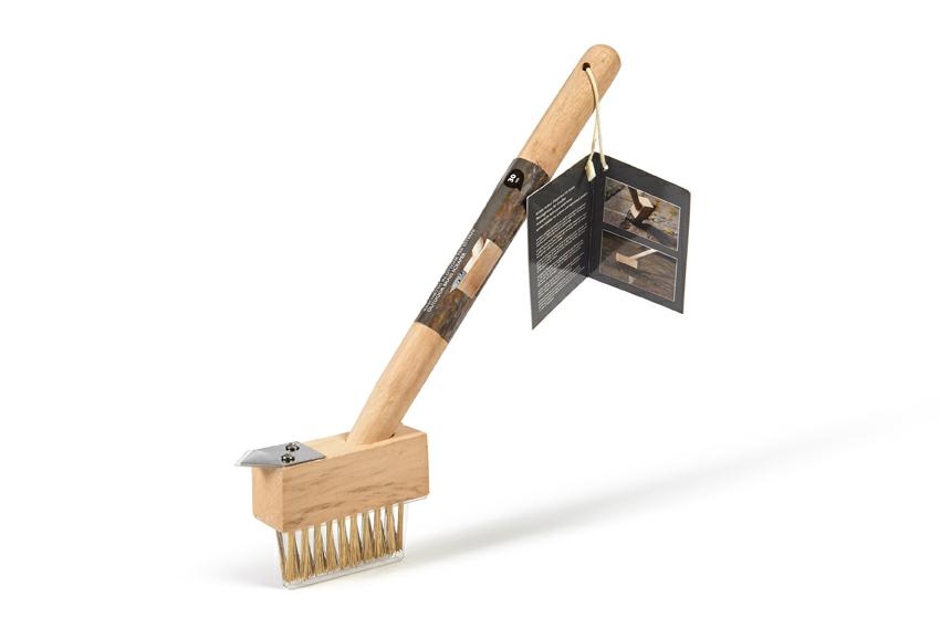 RASCHIETTO PAVIMENTI MANICO LEGNO+OTTONE PERFETTO