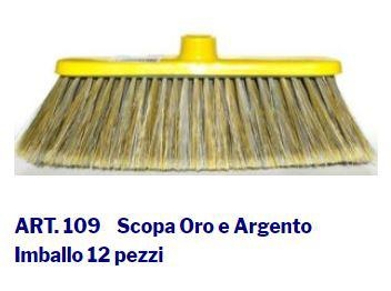 SCOPA ORO/ARGENTO S/MANICO                             SPAZZOLCASA 12/CT