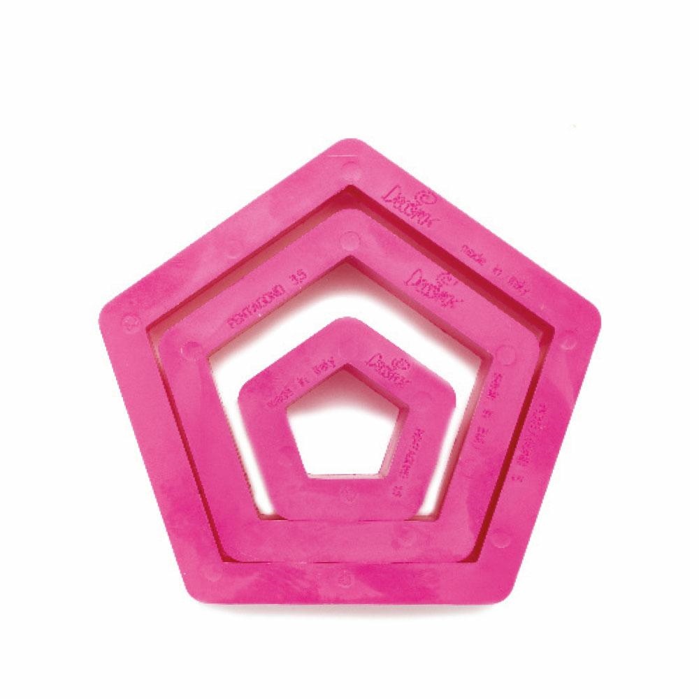 TAGLIAPASTA PENTAGONO 3PZ FUXIA DECORA                              6/CT