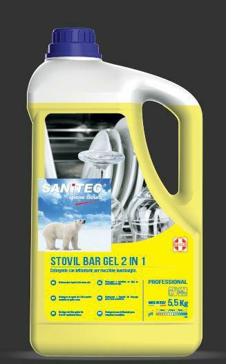 SN 1104 DET.STOVILgel 2IN1 SANITEC 5,5KG CON BRILLANTANTE           2/ct