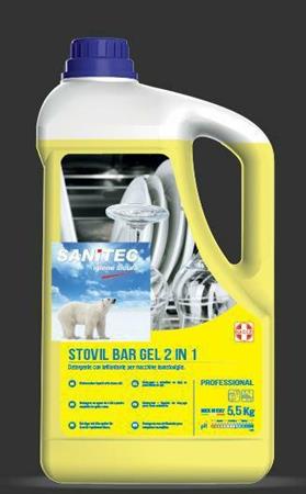 SN 1104 DET.STOVILgel 2IN1 SANITEC 5,5KG CON BRILLANTANTE           2/ct