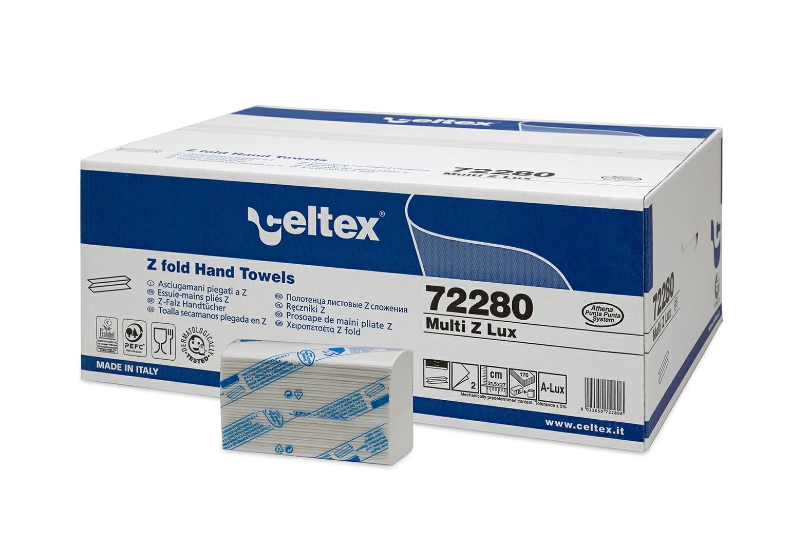 C72280 Celtex asciugam.Z LUX pz.170X18 21x27cm 2V PC             40/pd