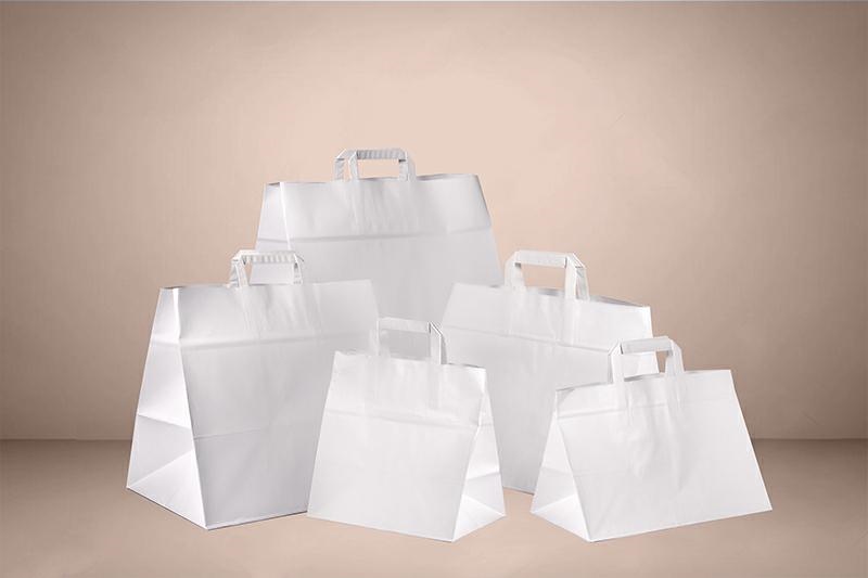 SHOPPER CARTA FONDO LARGO BIANCA 32X20H23 (-12% 200/ct)