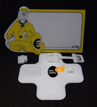 SEGNAP.FORMAGGI SAGOMA 11x8cm+BASE+ASTA+CLIP SERIE F               25/CT