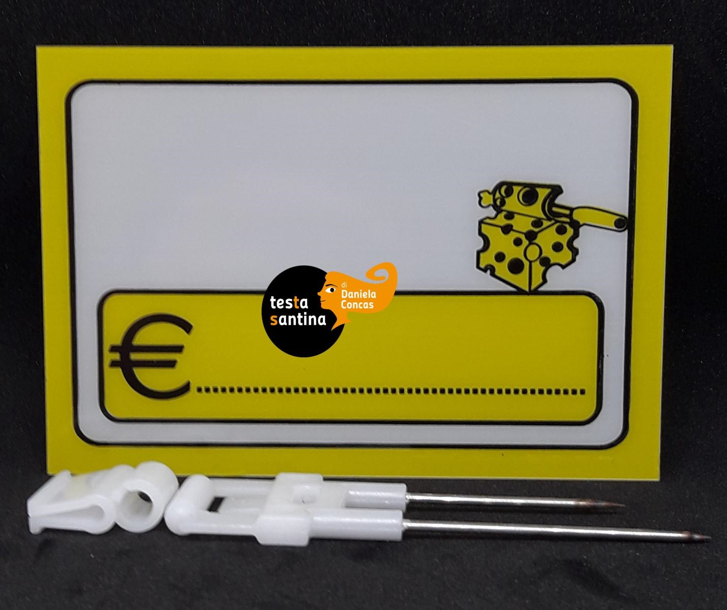 SEGNAP.FORMAGGI+AGOINOX+CLIP 95X65MM SERIE GAST GLOBALTE           25/CT
