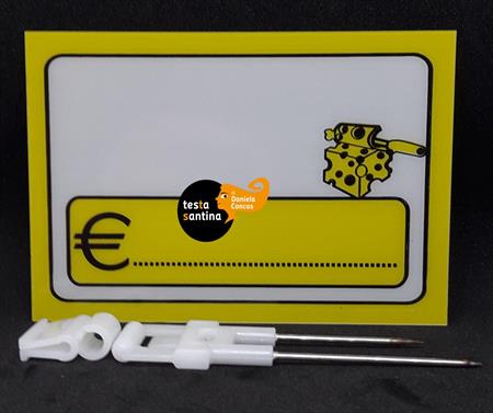 SEGNAP.FORMAGGI+AGOINOX+CLIP 95X65MM SERIE GAST GLOBALTE           25/CT