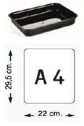 VASCHETTA NERA BORDI TONDI A4 H.85 29,5x22 in PMMA