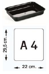 VASCHETTA NERA BORDI TONDI A4 29,5x22x8,5 in PMMA