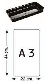 VASSOIO NERO A3 44X22X2,6 in PMMA