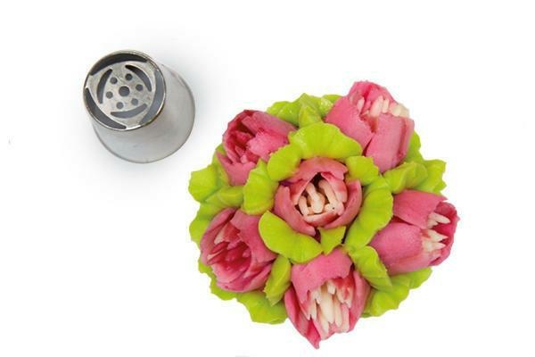 BOCCHETTA INOX FLOWER TUBE 02 D.25MM per sac a poche SILIKOMART
