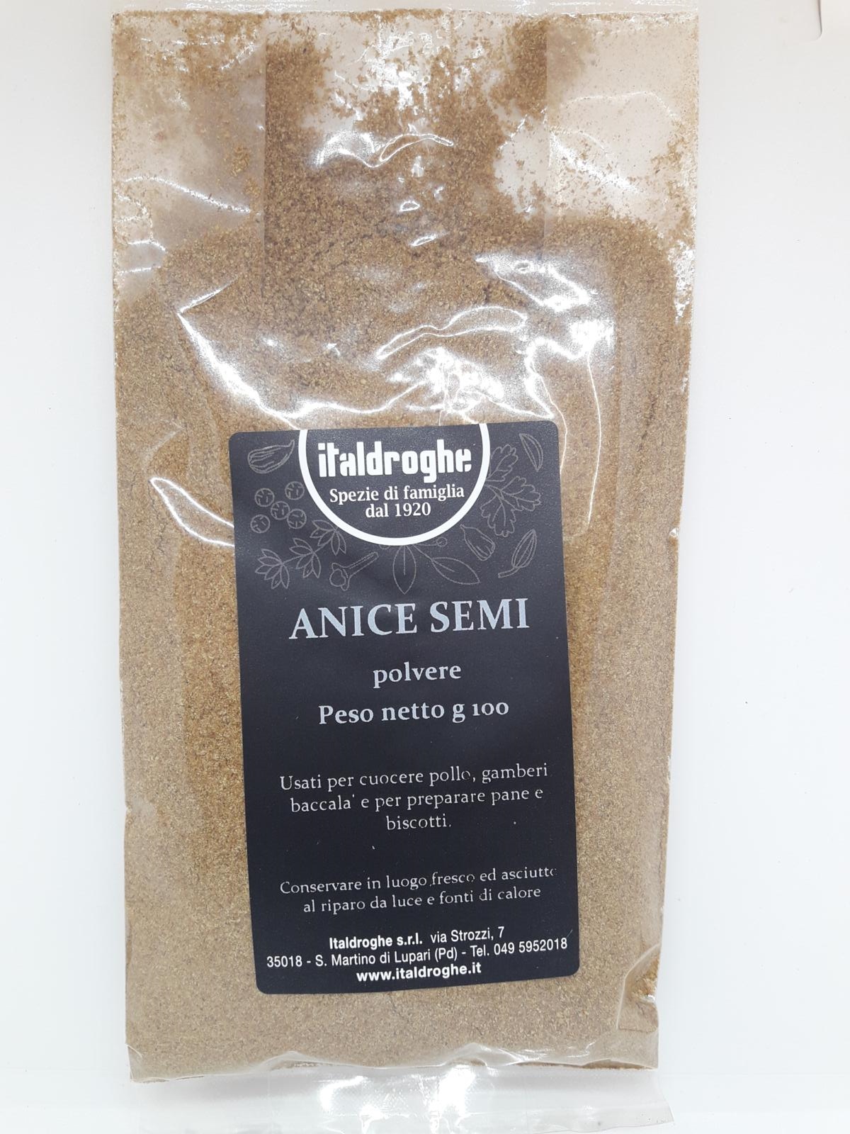 SEMI ANICE MACINATI 100gr Italdroghe                               25/ct