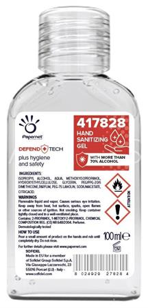 GEL IGIENIZ.MANI ALC.75% 100ML 417828 PAPERNET                     60/ct