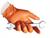 GUANTI NITRILE ARANCIO N85 L 50pz full grip gr.8,4 ultra resistente