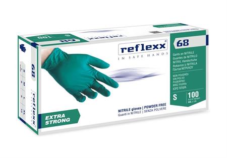 GUANTI NITRILE VERDI R68 L 100PZ GR.6