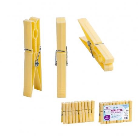 PINZE PANNI PLASTICA BEIGE 10pz CRT                                24/ct