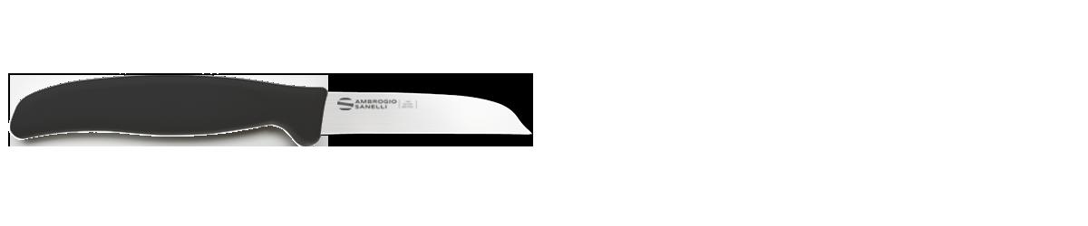 COLTELLO spelucchino RETTO 8cm nero Supra Sanelli A.               24/ct