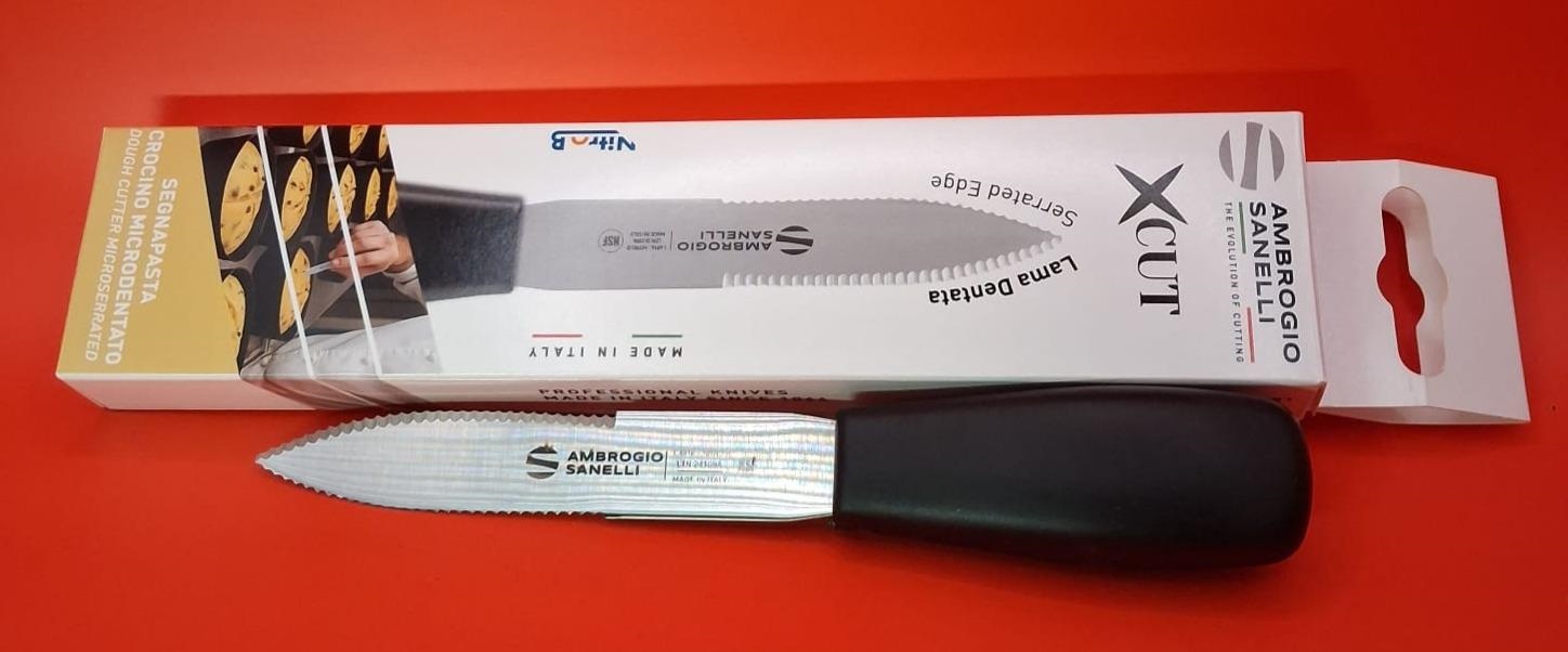 COLTELLO CUTTER LIEVITATI 10cm crocino superaffilato Sanelli A     12/ct