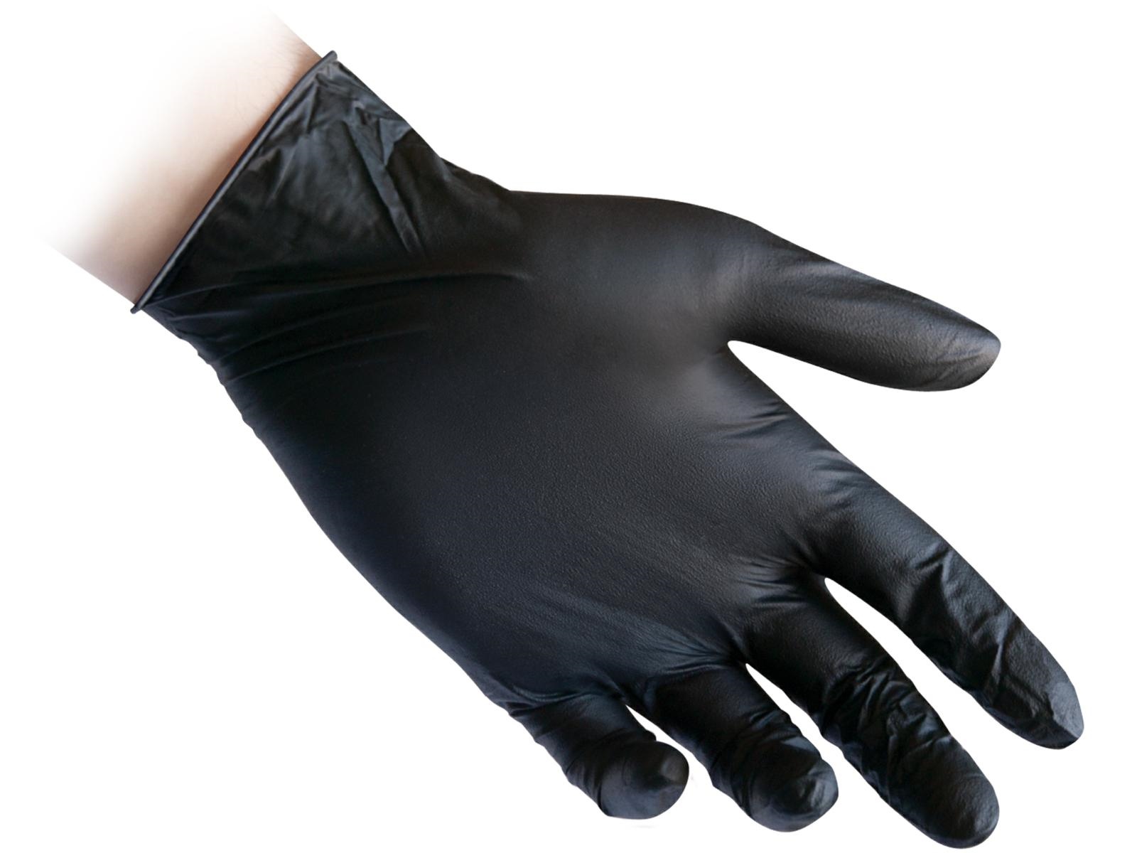 GUANTI NITRILE NERO R67Strong M 100pz 5,5gr Reflexx