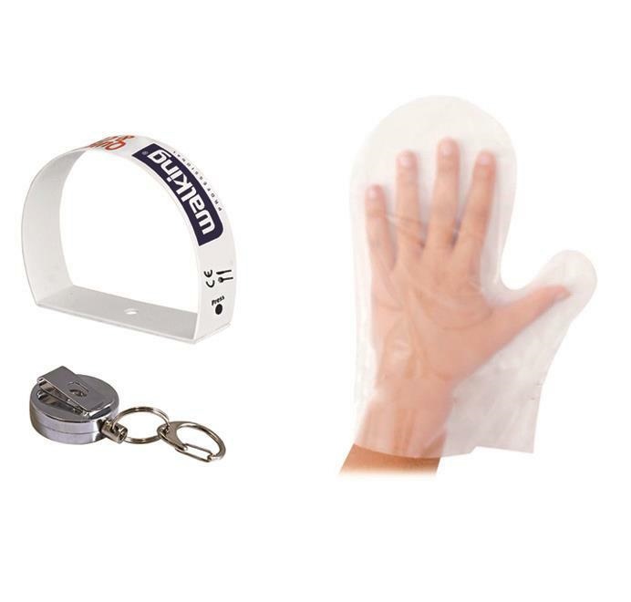 GUANTI QUICK&CLEAN SET BRACCIALE+CLIP+5 GUANTI LDPE WALKING         5/ct