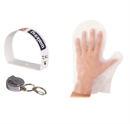 GUANTI QUICK&CLEAN SET BRACCIALE+CLIP+5 GUANTI LDPE WALKING         5/ct
