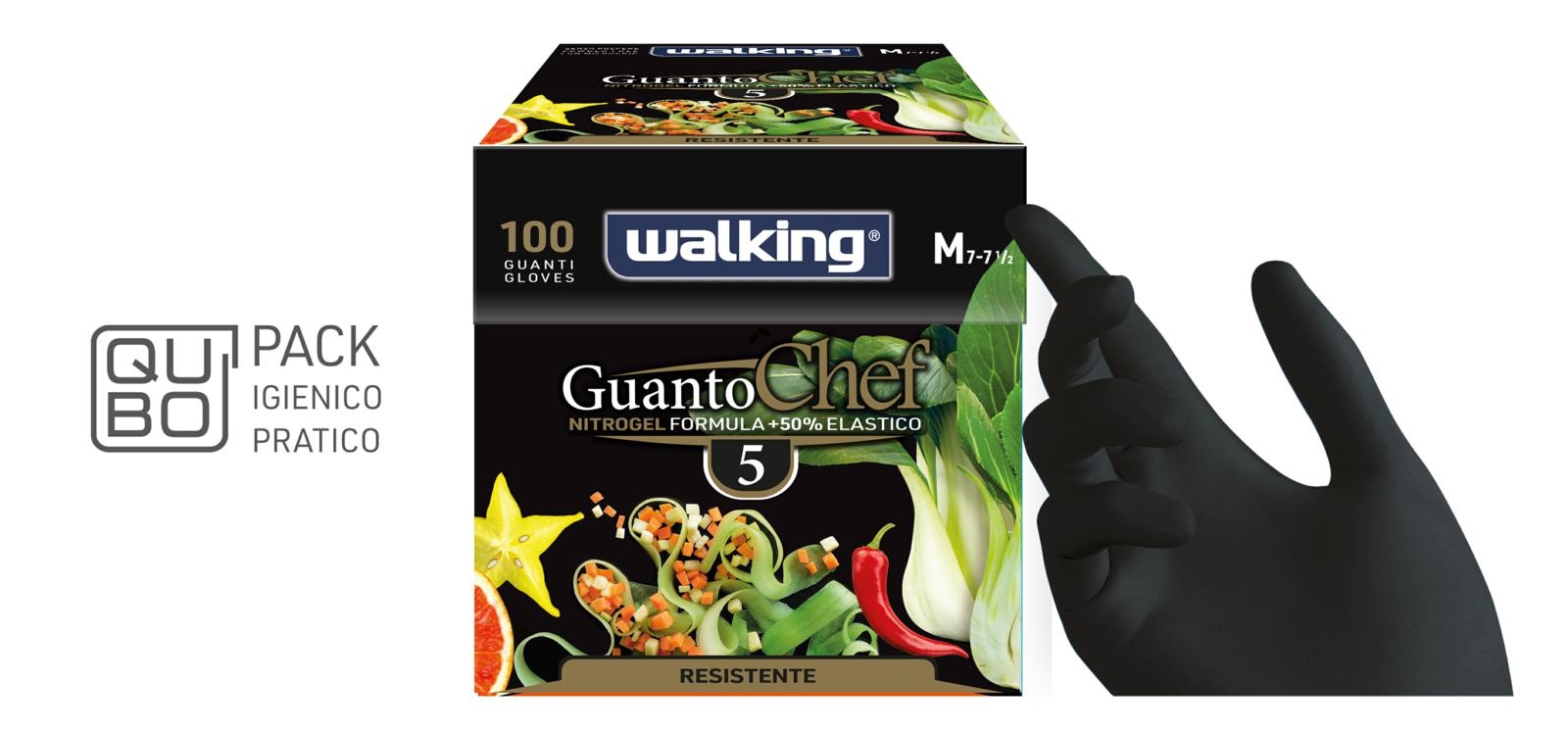 GUANTI NITRILE NERO Qubo5 XL 100pz Walking 016204                  10/ct